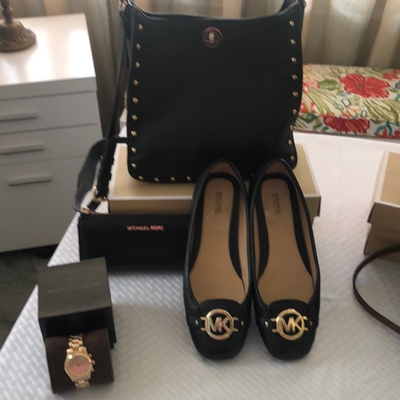 MICHAEL Michael Kors Shoes - Michael Michael Kors black leather moccasin shoe